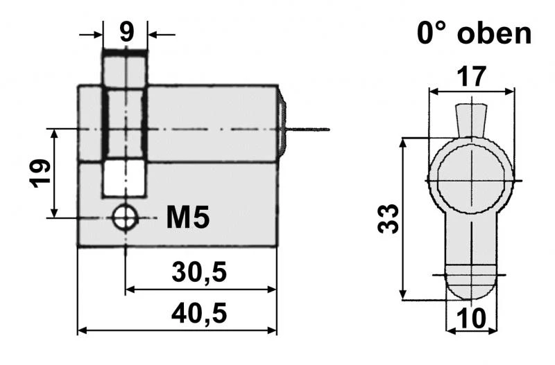 WTS - Standard - Schlüssel-Taster mit 2 Tast-Kontakten AB/AUF Alugehäuse, AP ,Wassergeschützt - Schutzart IP 54