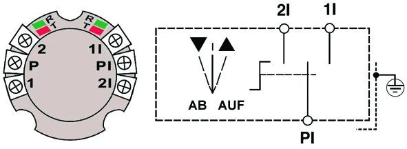 WTS - Standard - Schlüssel-Taster mit 2 Tast-Kontakten AB/AUF Alugehäuse, AP ,Wassergeschützt - Schutzart IP 54