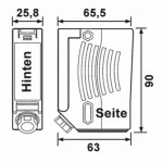 WTS - LS-4 Einweg-Lichtschranke (12-240V AC/DC), Sender + Empfänger , Reichweite 65 m