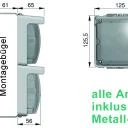 WTS - Einzel-Ampel-Set (QUADRA-LUX) ROT mit LED-Platine und Montagebügel