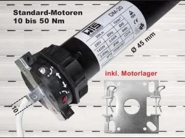 WTS - Rohrmotoren Serie DM mit mechanischer Endabschaltung