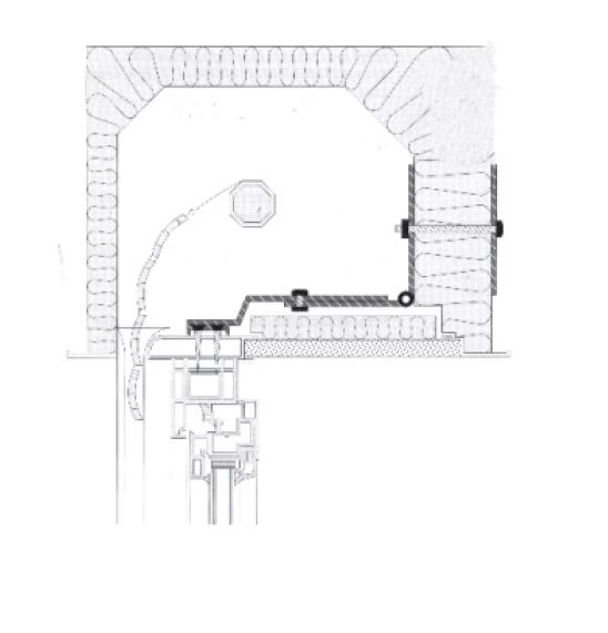 Fensterstabilisator zur Verbindung großer Fenster und Türelemente mit dem Rollladenkasten, rostfrei verzinkt