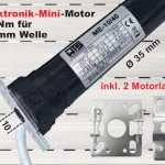 WTS - Mini-Rohrmotor Serie ME : mit elektronischer Endabschaltung