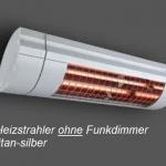 Lewens Heizstrahler, 2000 Watt ohne Funkdimmer Weiß oder Silber