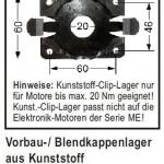 WTS - Vorbau- Blendkappenlager DM-L015 für Rohrmotoren  Ø 45 mm Serie DM - DMF - ME