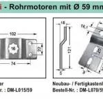 WTS - Motorlager für 16 mm Vierkantstift, mit 4-fach Bohrung DM-L015-59