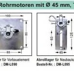 WTS - Motor Markisenlager DM-L050 für NHK - Rohrmotoren  Ø 45 mm Typ  DMH-30 und DMH-50