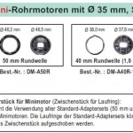 WTS - Adapterset DM-A40K - 40 mm Achtkantwelle für Mini-Rohrmotoren  Ø 35 mm, Serie DM - DMF - ME