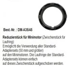 WTS - Reduzierstück DM-A35-45 für Mini-Rohrmotoren  Ø 35 mm, Serie DM - DMF - ME