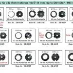 WTS - Adapterset DM-A60K  60 mm Achtkantwelle für alle Rohrmotoren  Ø 45 mm