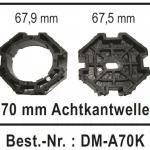 WTS - Adapterset DM-A70K : 70 mm Achtkantwelle für alle Rohrmotoren  Ø 45 mm, Serie