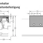 Seitenbesfestigung inkl .Schienenhalter - für Lewens Portofino Unterglasmarkise