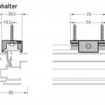 Seitenbesfestigung inkl .Schienenhalter - für Lewens Portofino Unterglasmarkise