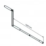 Gelenkkurbel Gestänge Länge: 1600 mm  für Rohrantriebe mit Handkurbelanschluss