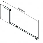 Gelenkkurbel lang Abnehmbar L=1600mm mit Kurbelhaken für Antriebe mit Handkurbelanschluss