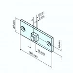 Anschlussteil-HK 16 4-Kant mit 16 mm 4-Kant  für Rohrantriebe mit Handkurbelanschluss