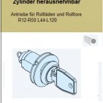 Entriegelungsschloss HK Zylinder herausnehmbar für Rohrantriebe mit Handkurbelanschluss