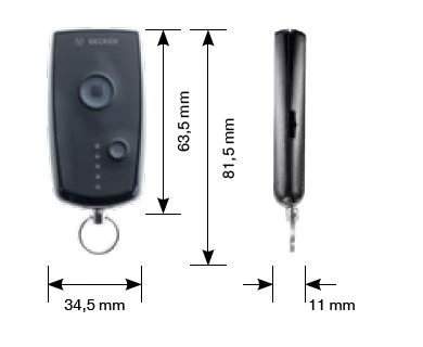 Becker - Centronic EasyControl EC245-II - 5 Kanal Handsender zum Ansteuern einer Beck-O-Tronic 5