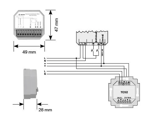 Becker - Centronic VarioControl VC421-II ,Funksender Unterputz