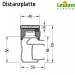 Distanzplatte inkl. Schienenhalter - für Lewens Anconan Unterglasmarkise