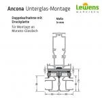 Doppelaufnahme inkl. Druckplatte - für Lewens Anconan Unterglasmarkise