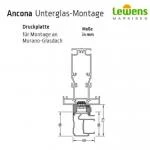  Druckplatte für Vetro-Montage incl. Schienenhalter für Lewens Anconan Unterglasmarkise