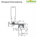 Montageset Seitenverglasung - für Lewens Anconan Unterglasmarkise