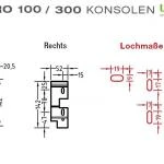 Wandkonsole Wandhalter für Lewens Micro 100 und 300 Senkrechtmarkise,Links,Mitte und Rechts zur Auswahl