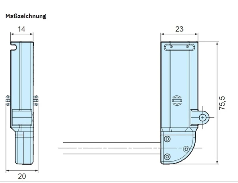 BECKER-Anschlussleitung, schwarz, mit Winkelstecker 9cm