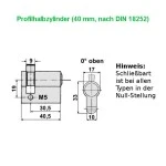 Miniatur - Schlüsseltaster Typ:  MR 1-2T mit 2 Tast-Kontakten AB/AUF, IP 54